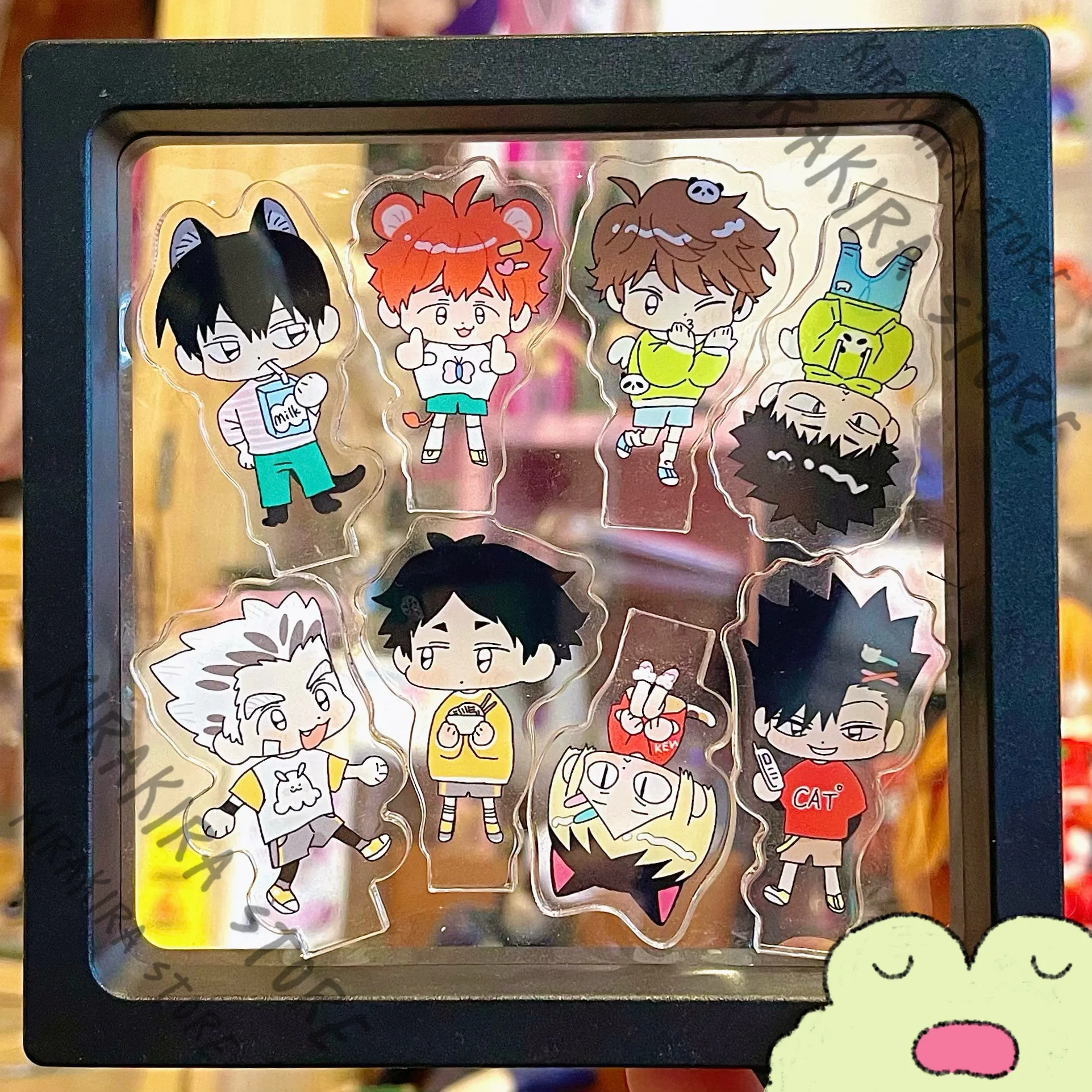 

Haikyuu!! Fukurodani Gakuen High School Acrylic String Pendants Q Version Miya Atsumu Anime Cosplay mini Standing Plate Cute