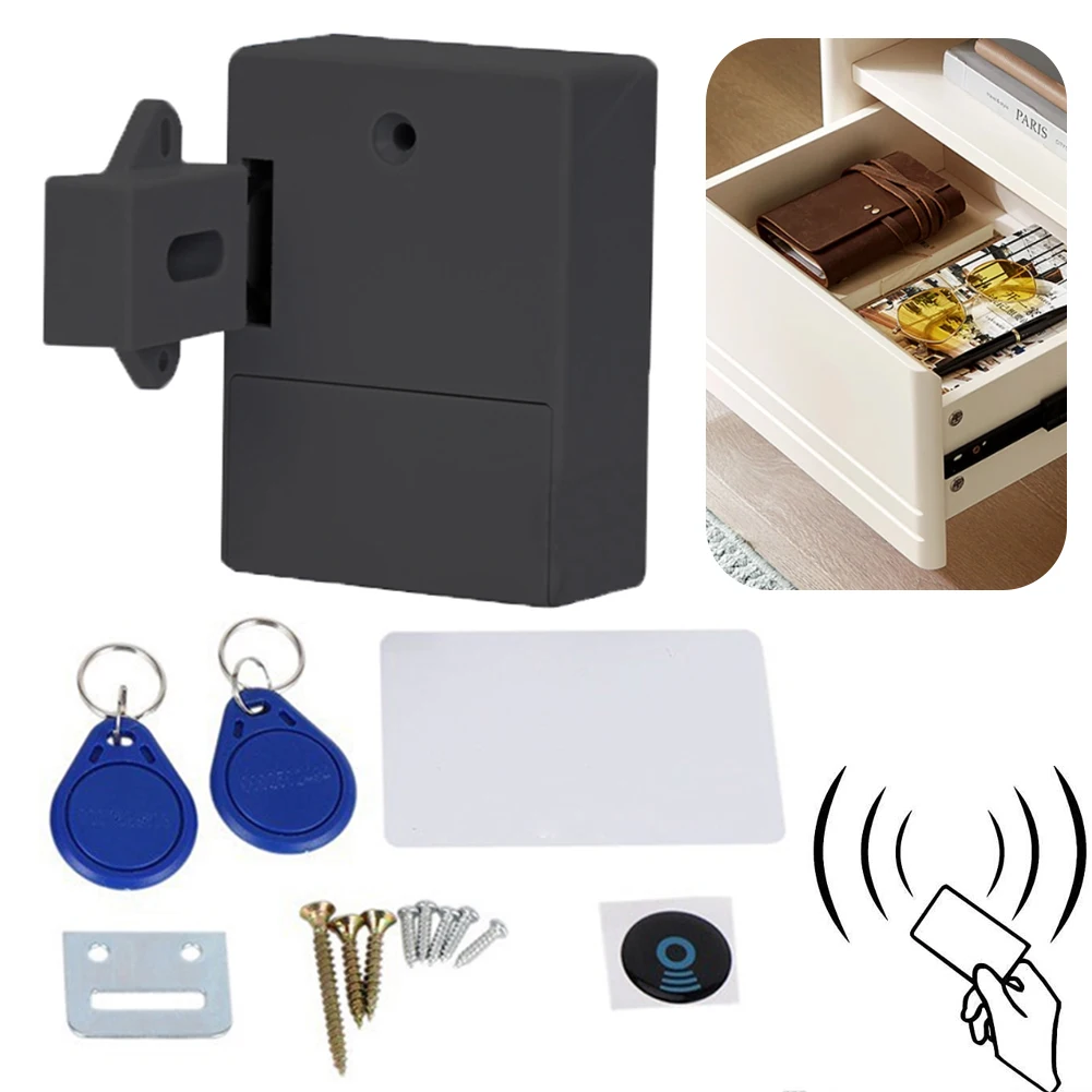 4-teiliges intelligentes Schubladen-Induktionsschrankschloss, RFID-Karte, intelligentes elektronisches Schloss, Kleiderschrank, Möbel, Sauna, Schrank, Schließfachschloss