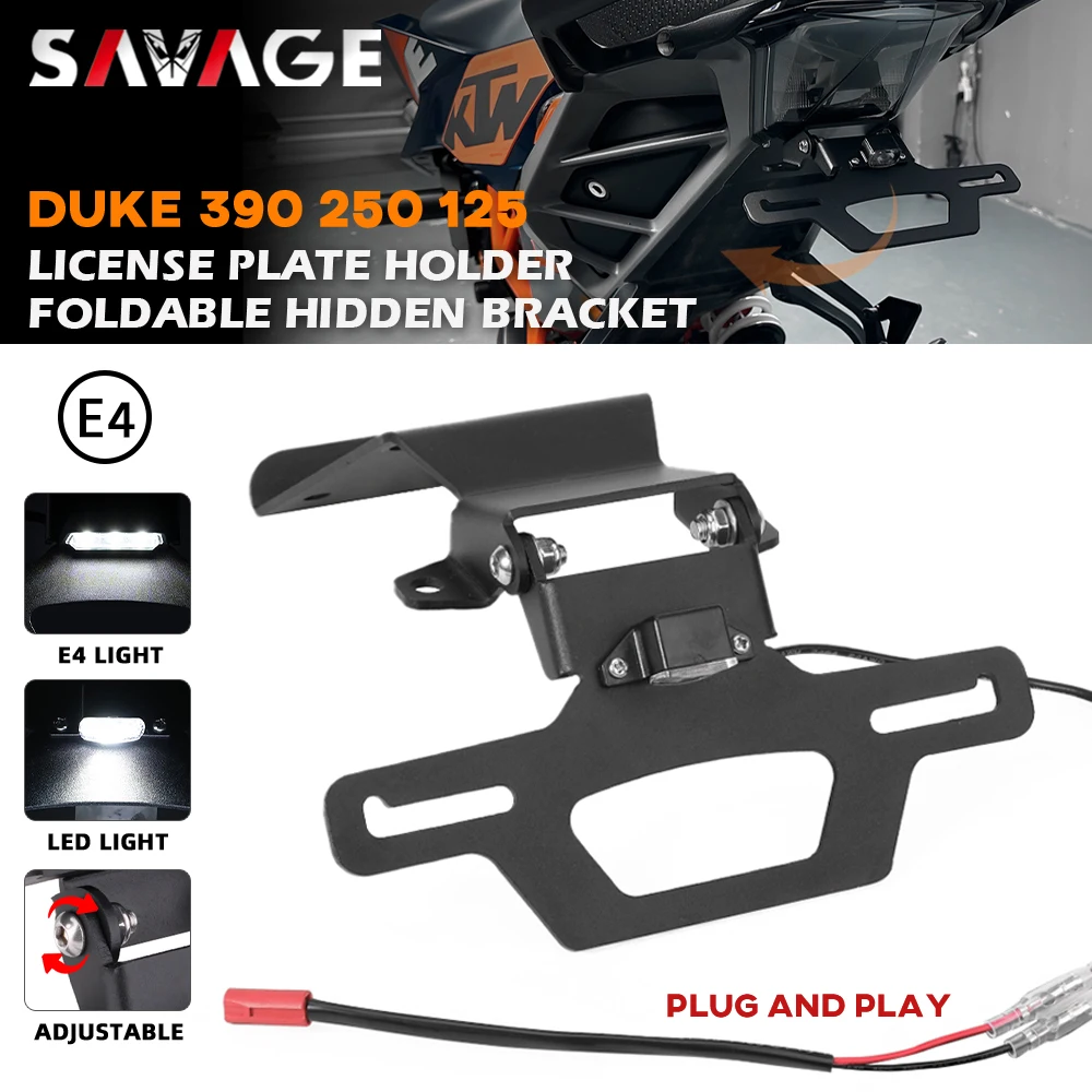 

Tail Tidy License Plate Holder For DUKE 390 250 125 Duke Motorcycle Frame Rear Fender Eliminator LED Light 390Duke 250Duke