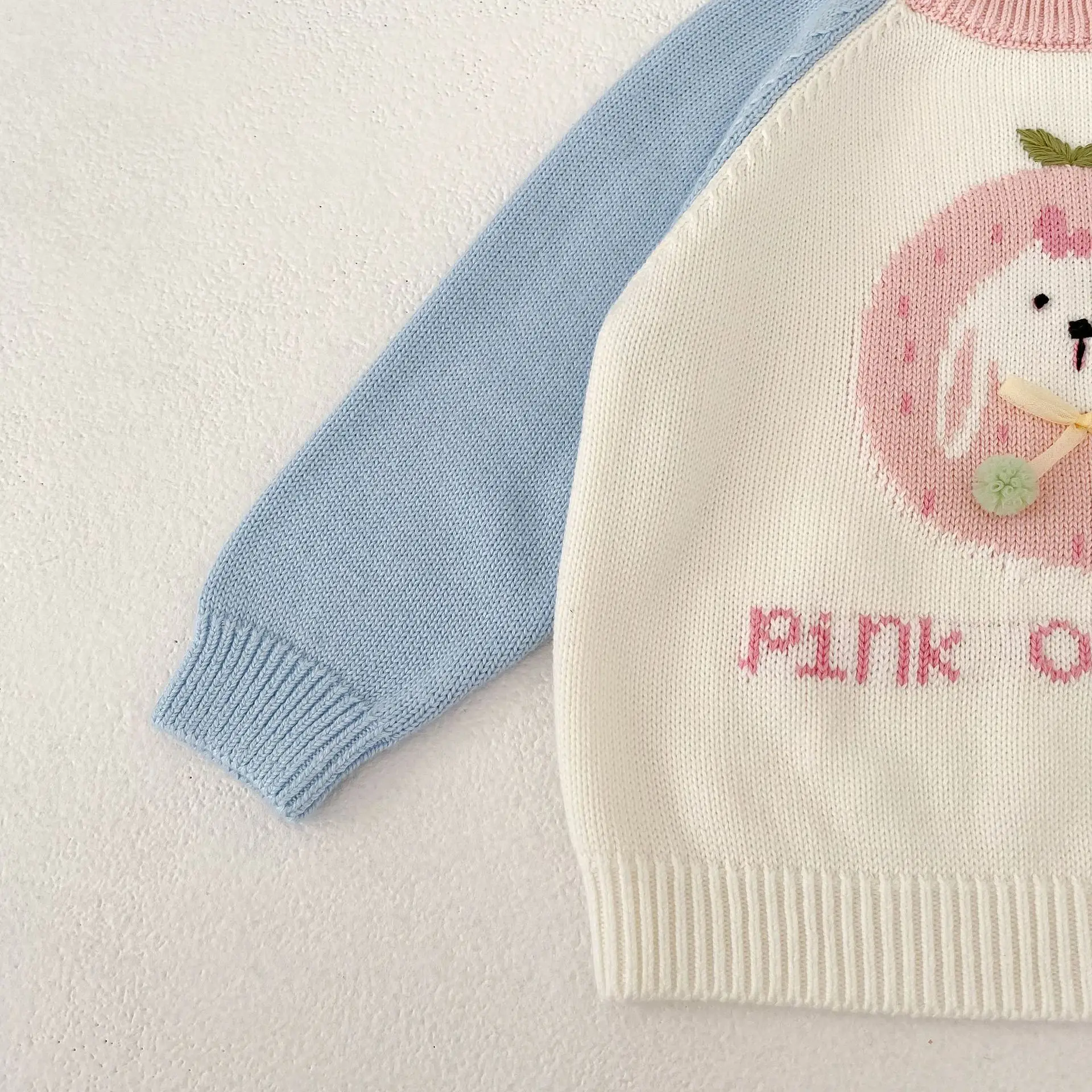 Frühling und Herbst Neue Stil 1-3 Jahre Alte Weibliche Baby Ärmel Kaninchen Gestrickte Hoodie Pullover