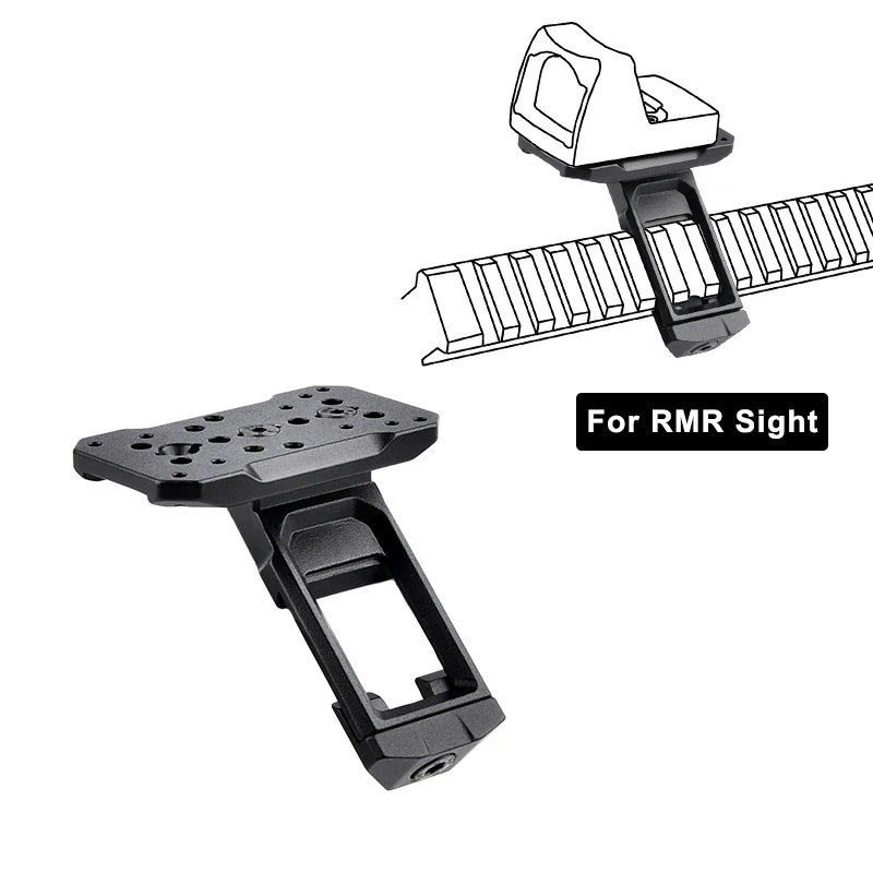 Imagem -03 - Tactical Airsoft Strike Scope Metal Fixo Holográfico Red Dot Base Sight Mount Adapter Rmr Hunting Weapon Apontando Rifle Acessório