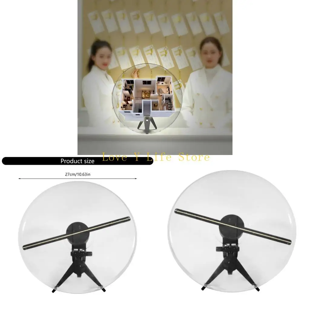 

L74C Hologram Small Fan LED Advertising Display Hologram Projector with Cover