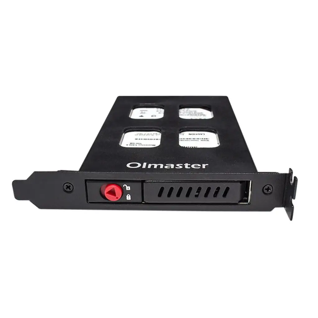 2.5inch Metal SATA Rack Lockable Hard Drive Dock Secure SSD Mobile Rack PCI Slot for Desktop Backup