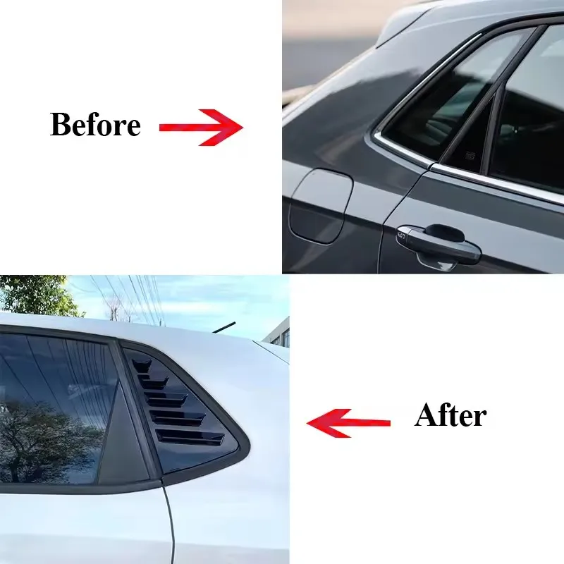 

For Volkswagen VW Polo MK5 6R 6C 2010-2017 Car Rear Window Louver Cover Rear Shutter Side Vent Trim Body Kits Car Accessories