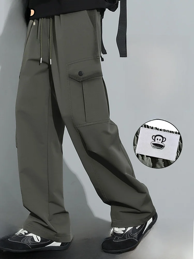 

PaulFrank American Sle Workwear Casual Pants Men's Autumn Straight Loose Wide Leg Sports Trousers Comfortable Loose Fit