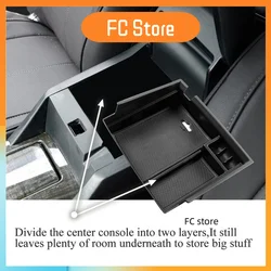 Center Console Armrest Storage Box For Honda Accord Sedan 2013 2014 2015 2016 2017 ABS Tray Insert Organizer Glove Pallet Black