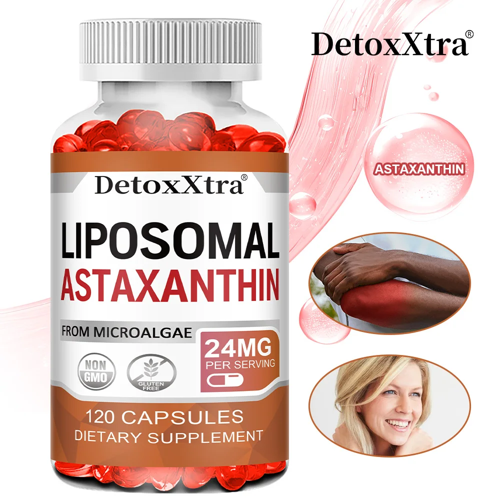 

Липосомальная добавка астаксантина 24 мг, антиоксидант, сильнее, чем VIT C, поддержка сердечно-сосудистой системы, желтая, здоровье кожи + глаз