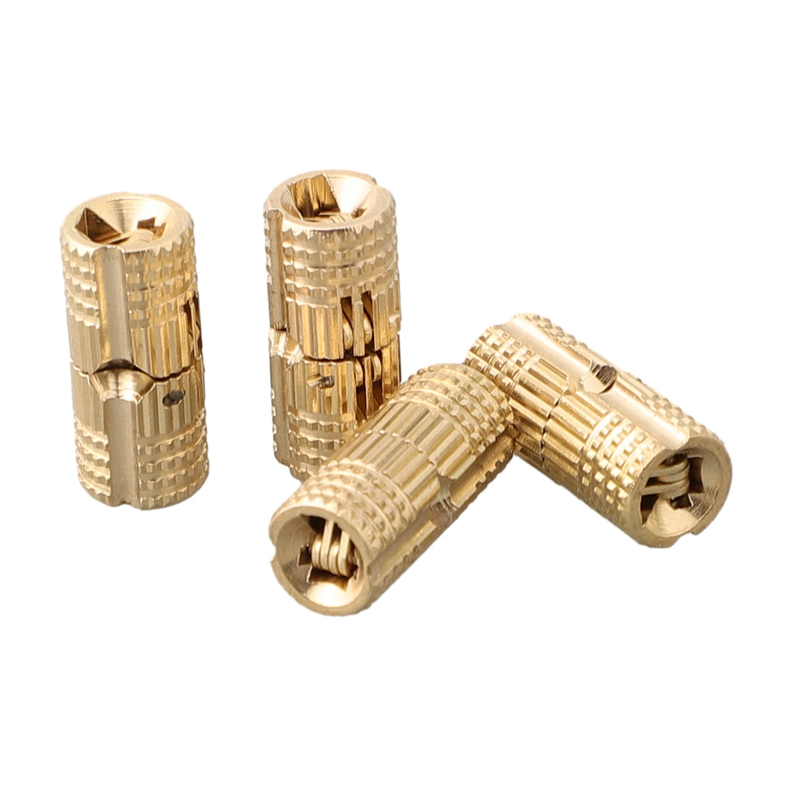 4 x Brass Flush Installation Hinges Designed for Interior Cabinet Doors Jewelry Box Lids and Lightweight Wood Panel Assemblies
