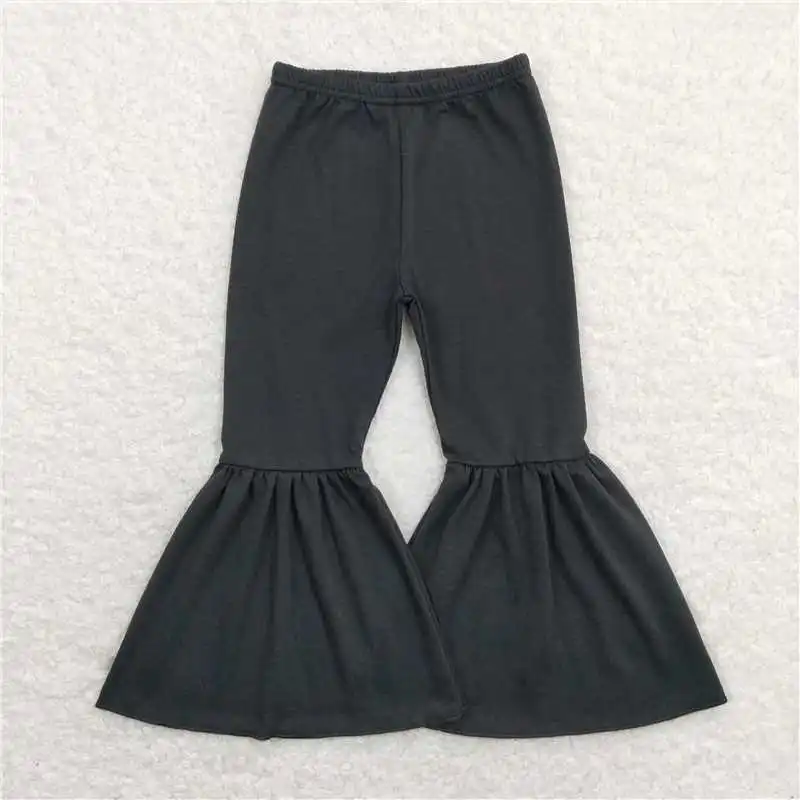 Baby girls Blue Leopard Denim Ruffle Jeans Pants