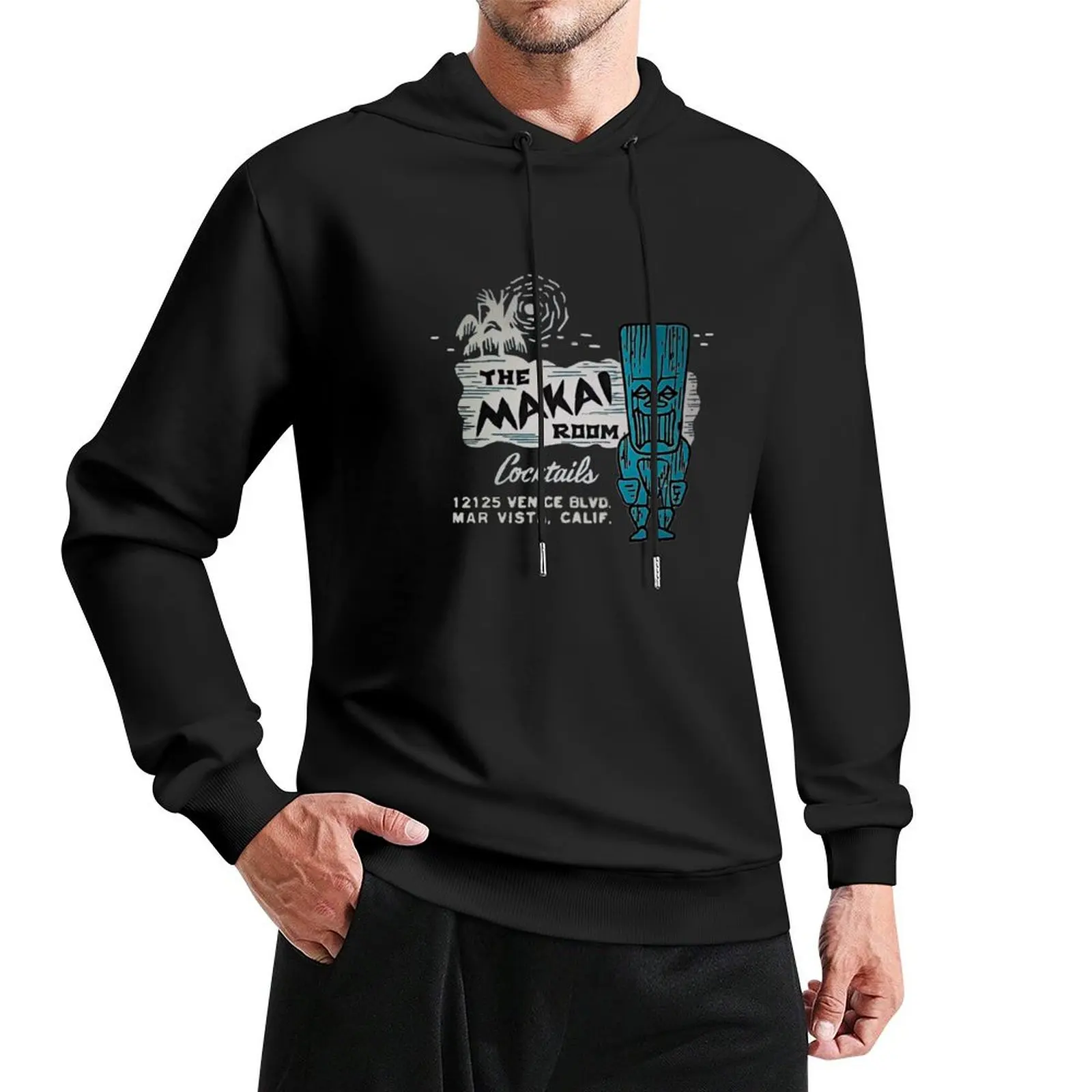 

Vintage The Makai Room - Tiki Cocktails - Mar Vista, California Pullover Hoodie fashion men hoodie for men