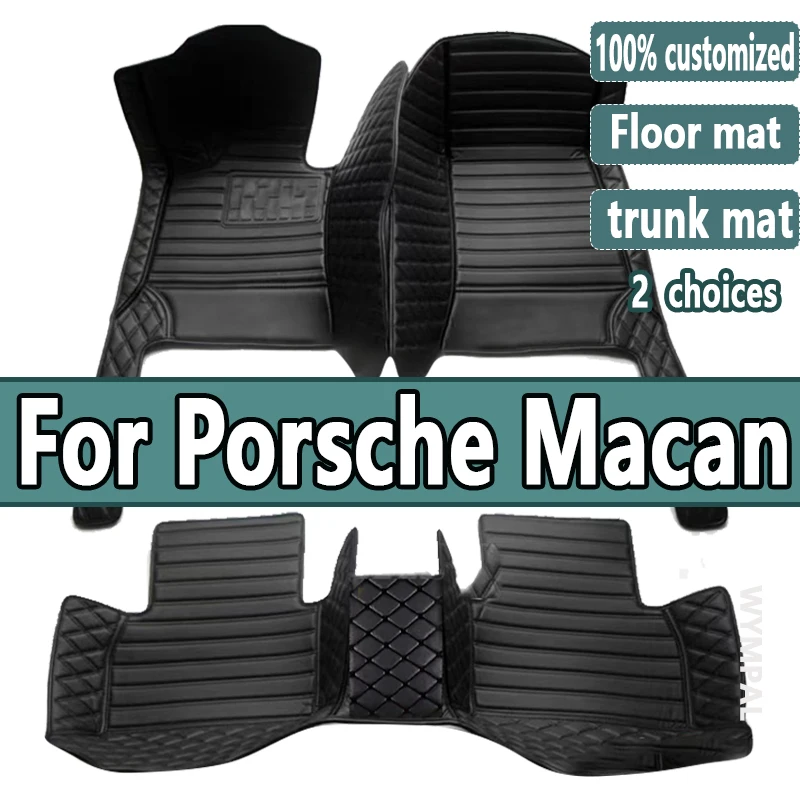 Car floor mats for Porsche Macan 2014-2024 15 16 17 18 19 20 21 22 23 Custom auto foot Pads automobile carpet cover