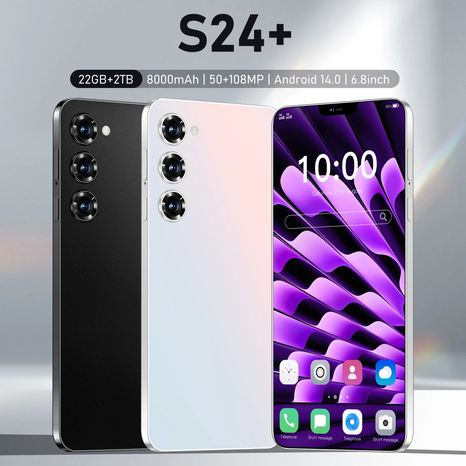 New model S24+ 2025 original intelligent 5G dual card dual standby Android 14 system global version 8000mAh battery