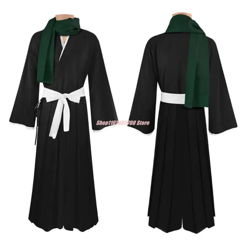 Anime Bleach Hitsugaya Toushirou Cosplay Costume Thousand-Year Blood War Arc Captain of the 10th Division Black Uniform Scarf