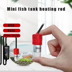 Mini USB Heating Rod Heater Small Fish Turtle Tank Low Voltage Rapid Aquarium Temperature Rise Digital LED Electricheating Rods