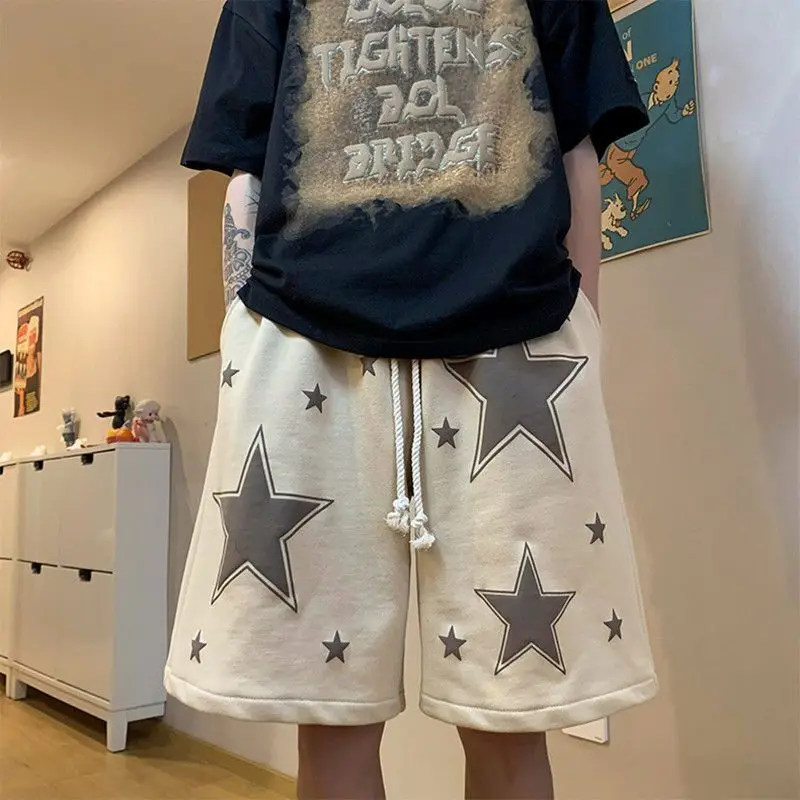 New Y2k Star Sports Shorts For Women And Men Summer Fashion Sweatpants Casual High Street Oversized Basketball Pants Streetwear