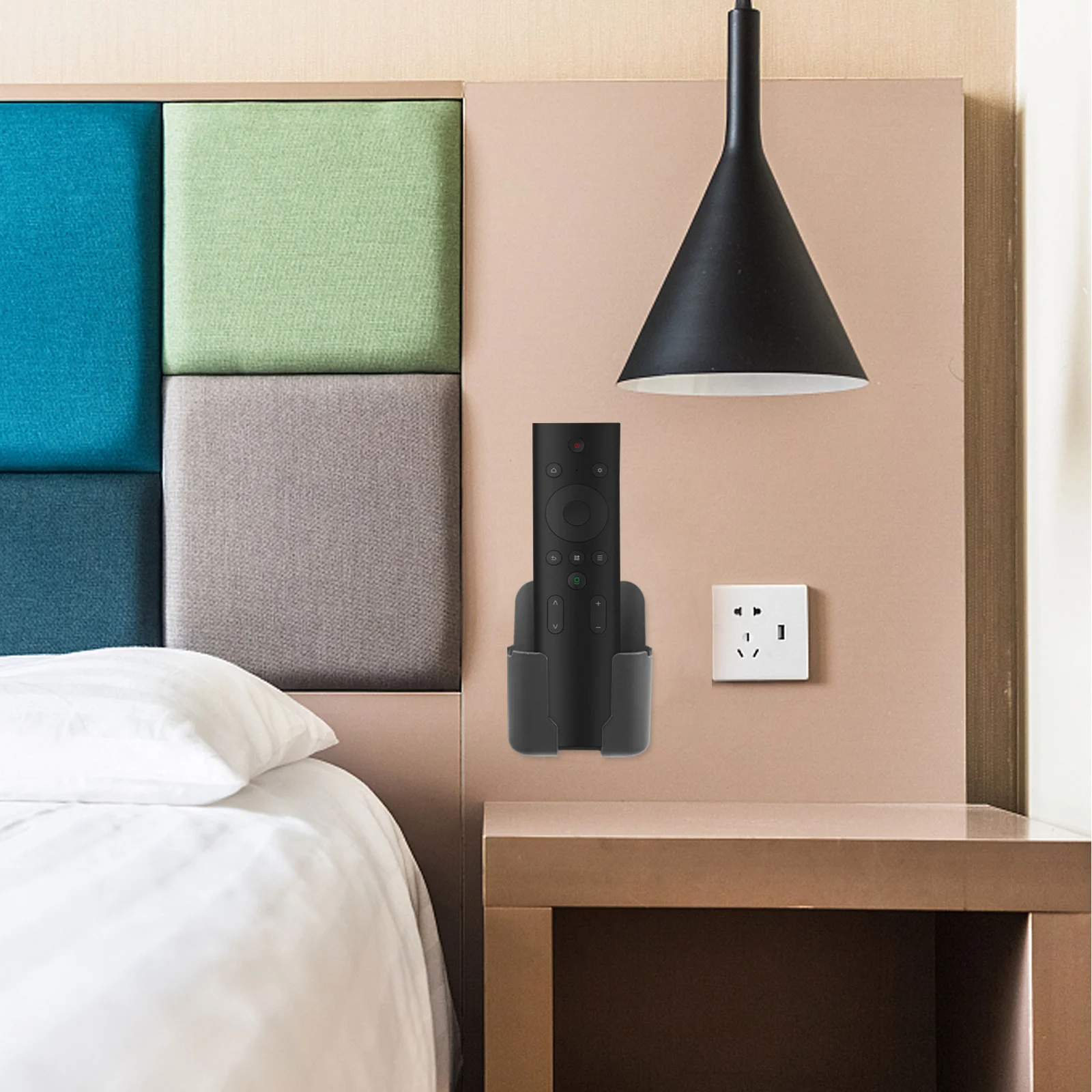 

4Pcs Wall Mounted Remote Control Storage Box Self-Adhesive Organizer for Living Room Bedroom Ac Remotes Remote Wall Mount