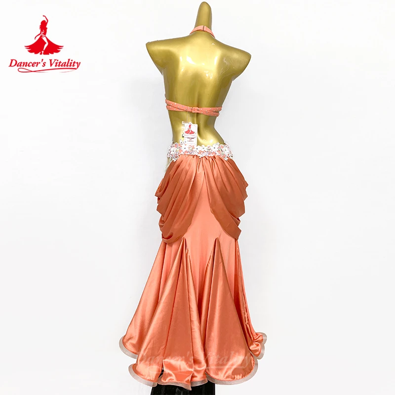 Top de empalme de danza Oriental india para mujer, traje de falda de espina de pescado, traje de competición, Ropa de baile de Rumba, Samba y Tango