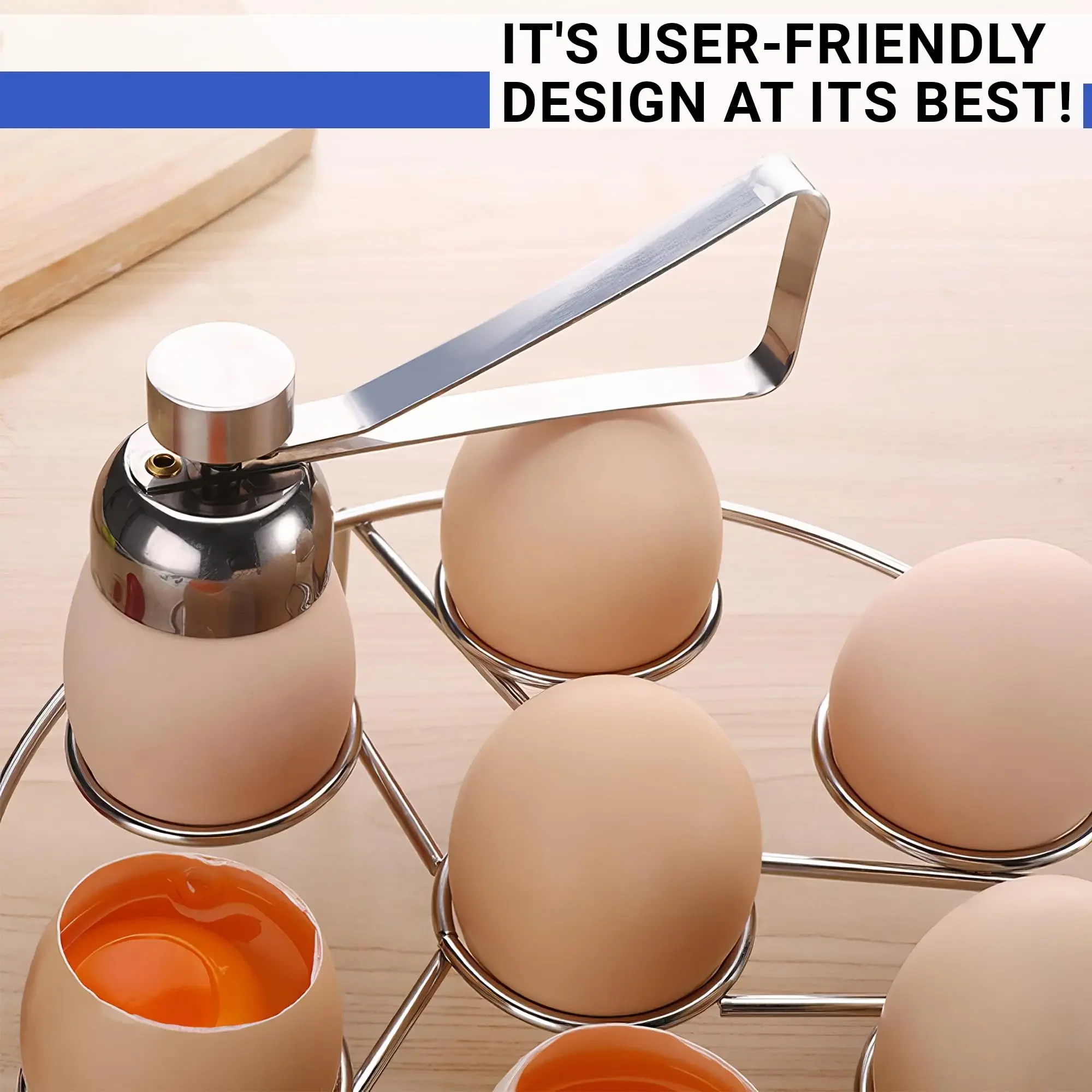 Stainless Steel Egg Cracker Tool - Egg Cutter Tool Eggs Cracker Tool for Kitchen Gadgets Резак Для Яиц Cortador De Huevos