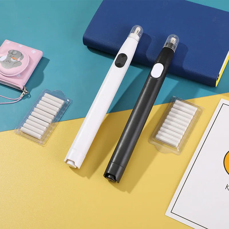 ممحاة مطاطية كهربائية قابلة للتعديل مع عبوات مطاطية طاقة البطارية لرسم الرسم ومحو لوازم القرطاسية المدرسية