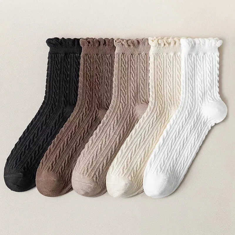 

6 Pairs Comfy Women Socks-Soft,Breathable-Perfect for Casual,Sports,and Daily Wear for Mid-tube Women's Socks for Winter Warmth