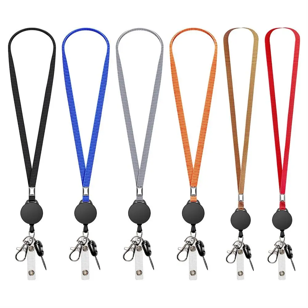 Lanyard Card Holder Name Tag ID Lanyard Work Card Retractable Badge Holder Badge Reel Anti-lost Lanyard Neck Strap Key Chain