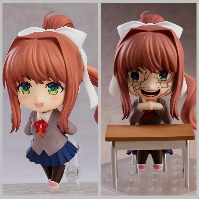 1817# Doki Doki Literature Club Monika Interchangeable Face Movable Action Figure Model