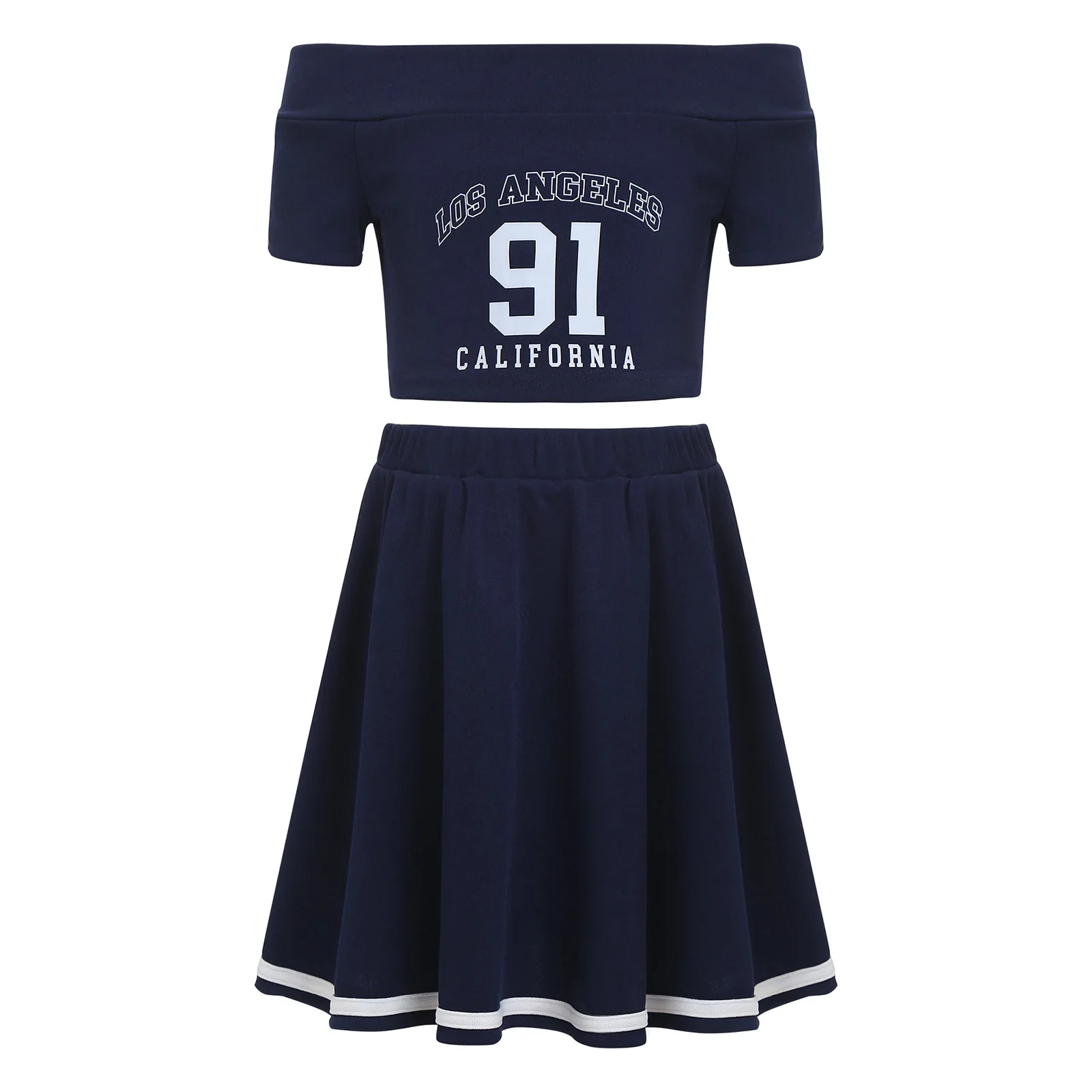 ملابس تنس جولف للأطفال البنات بدون أكتاف، ملابس رياضية قصيرة الأكمام مع تنورة للتمرين واليوجا والارتداء اليومي غير الرسمي