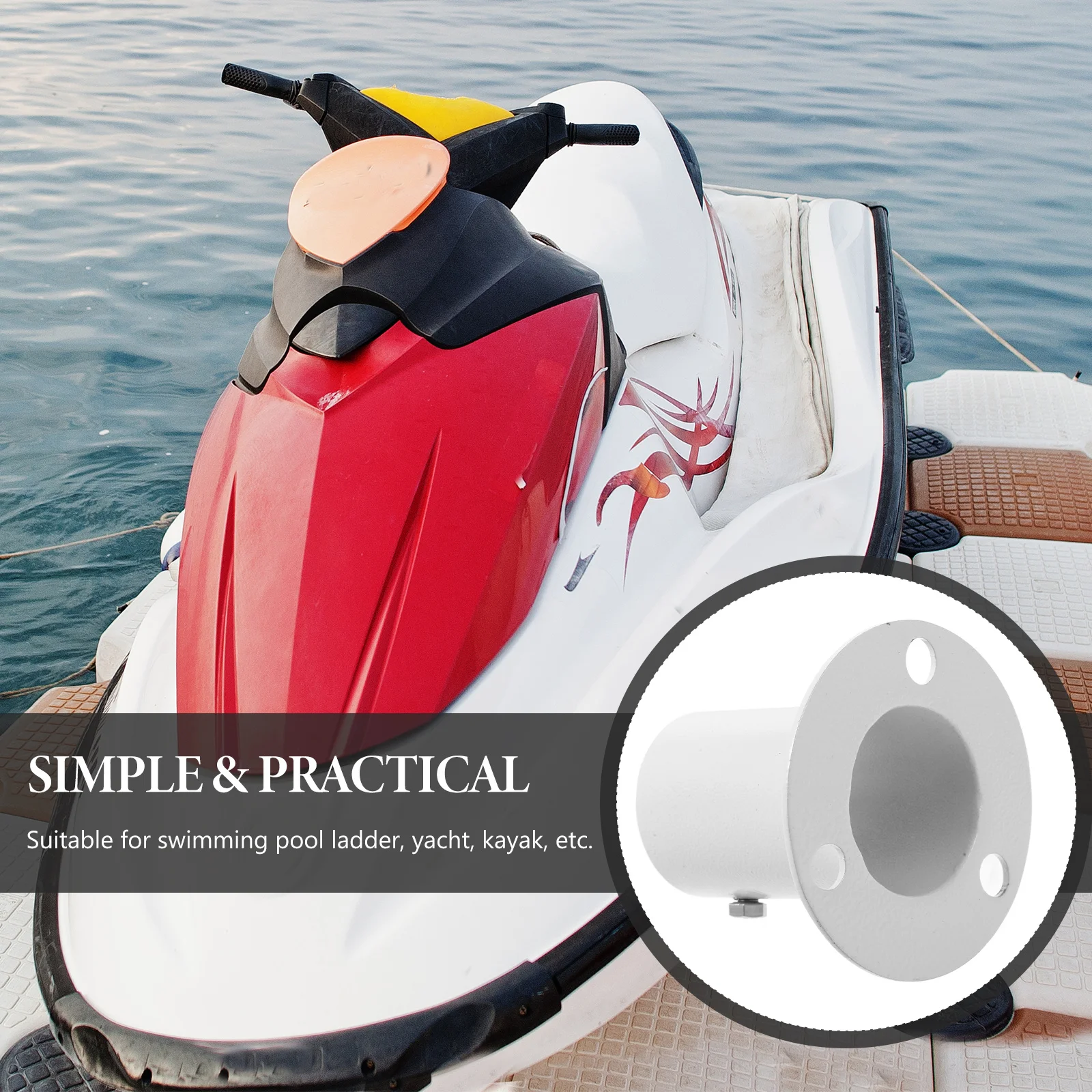 헤비 듀티 스테인리스 스틸 수영장 사다리 플랜지, 요트에서의 사다리 튜브 안정성과 안전을 위한 신뢰할 수 있는 데크 마운트 플랜지