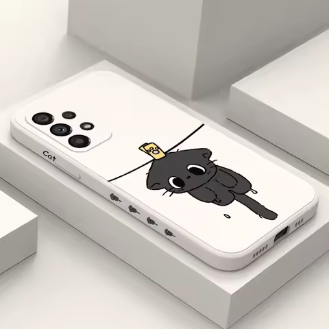 Sun Cat Case For Samsung Galaxy A73 A53 A33 A23 A13 A03 A72 A52 A52S A32 A22 A12 A02 A02S A71 A51 A31 A21S 4G 5G Cover
