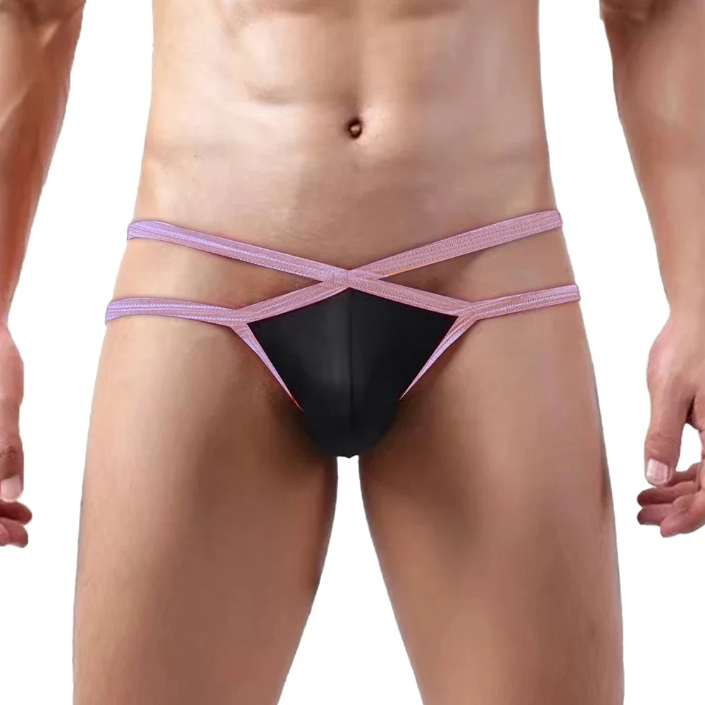 

Summer Mens Sexy Open Butt Thongs Panties Low Rise Elastic Underwear Pouch Exotic Briefs Underpants Panties Jockstrap Hombre