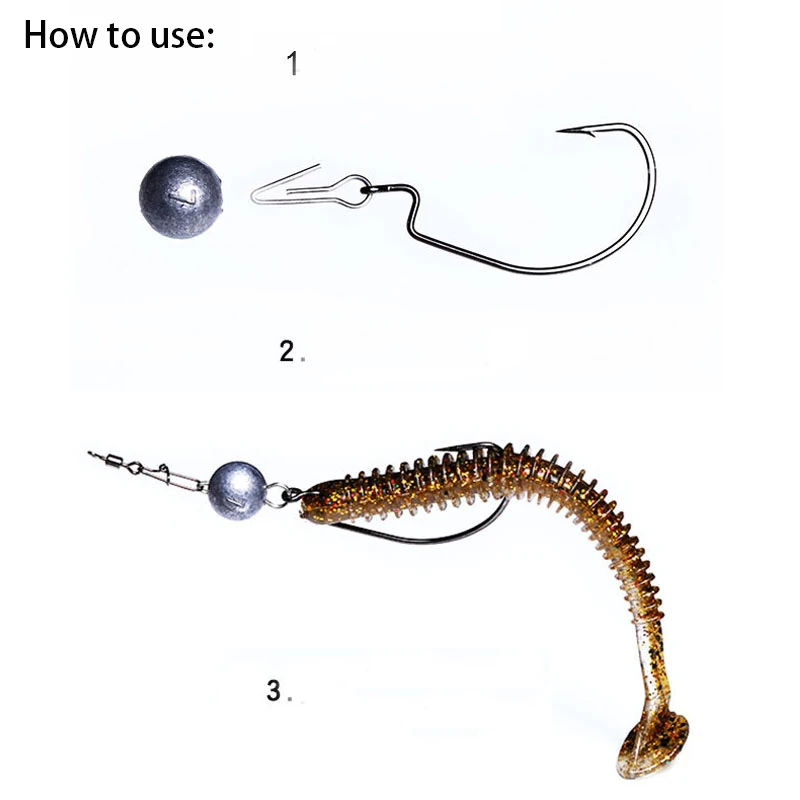 10 Stück Cheburashka Einsatzblei-Sinker, runde Kugelgewichte, Crank Jig Universal Soft Lure Worm Bait Angelzubehör 5-21g – Detail 3