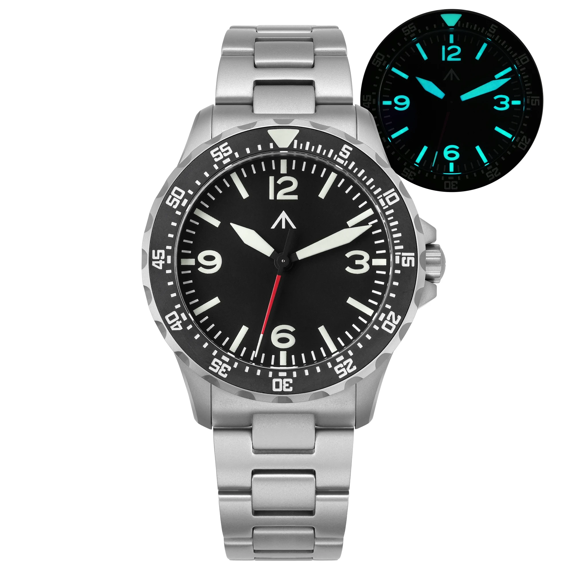 Militado ML16 39mm VH31 Dive Watches Crystal 200M Water Resistant Swiss Luminous Ceramic Bezel Quartz Wristwatch for Men