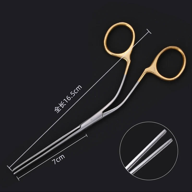 

Gold Handled Tumescent Placement Forceps Nasal Prosthesis Introducer Placement Forceps Guides Nasal Stripping