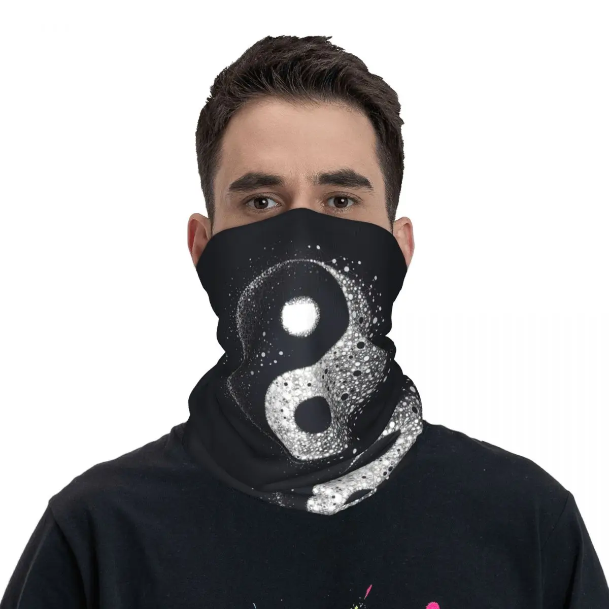 Yin And Yang Scarf Neckerchief Neck Face Mask Polyester