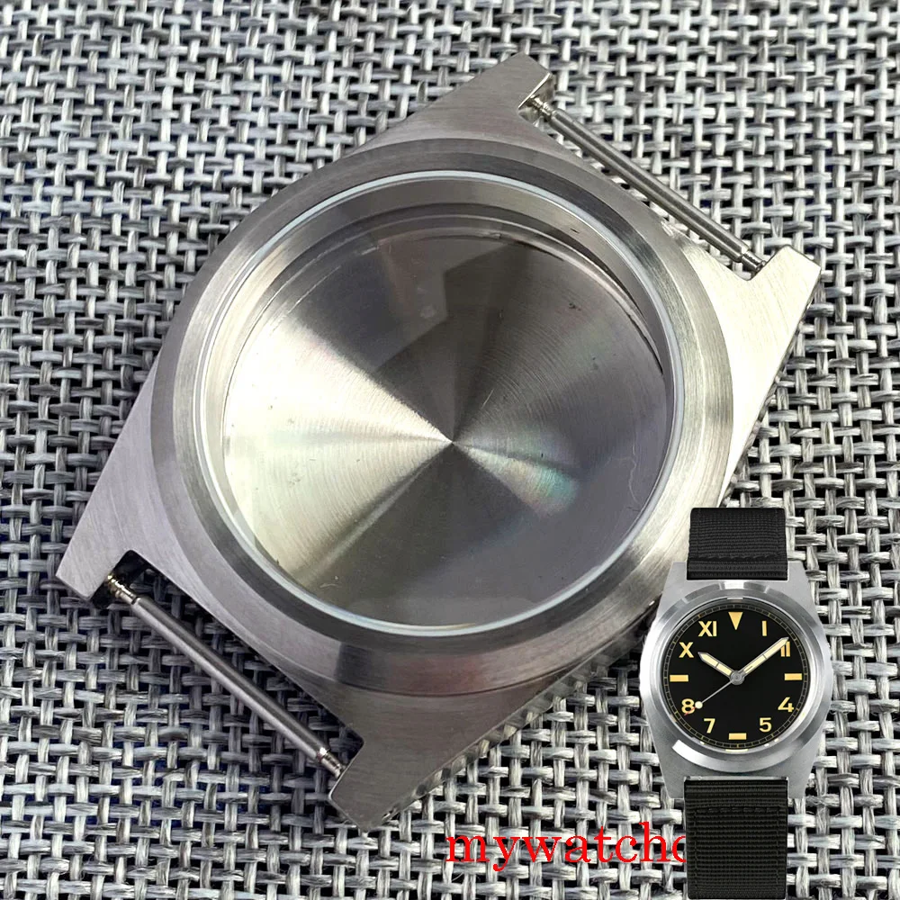 

316L Steel 38mm Brushed Diver Swim Watch Case AR Sapphire 200M Waterproof Fit NH35 NH36 NH34 ETA2824 PT5000 ST2130 for Watch Mod