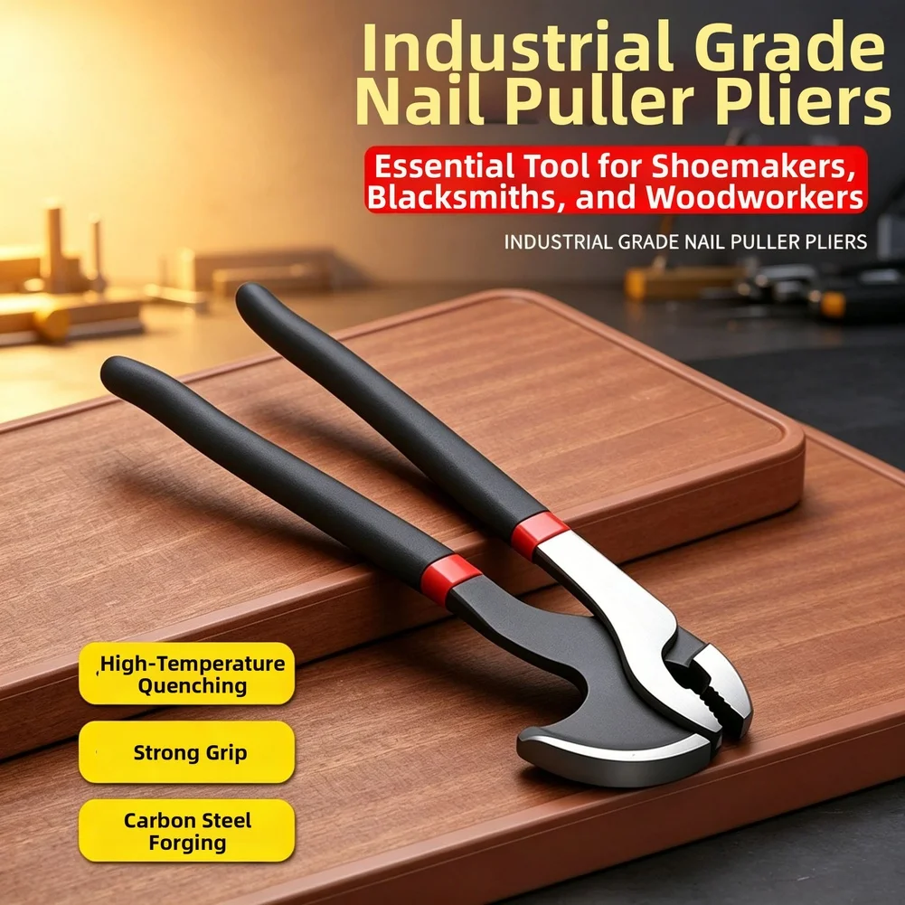 

1pc Carbon Steel Nail Puller Pliers With Non Slip Handle Multi-Functional Use For Home Improvement Woodworking Tools