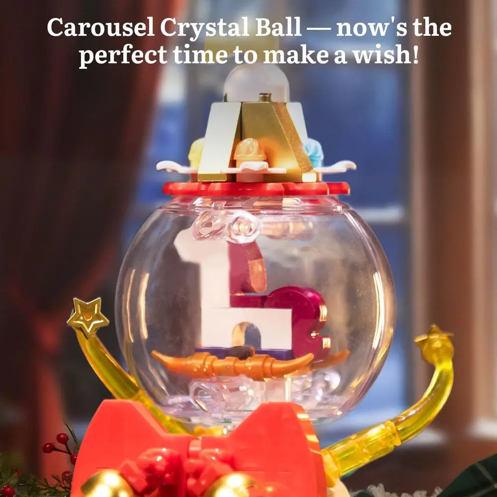 LEDライト付きクリスマスツリーの積み木、ビンテージの電車、雪だるま、ジンジャーブレッドハウス、ミニオーナメント付き - すべてのA向けの祝祭装飾