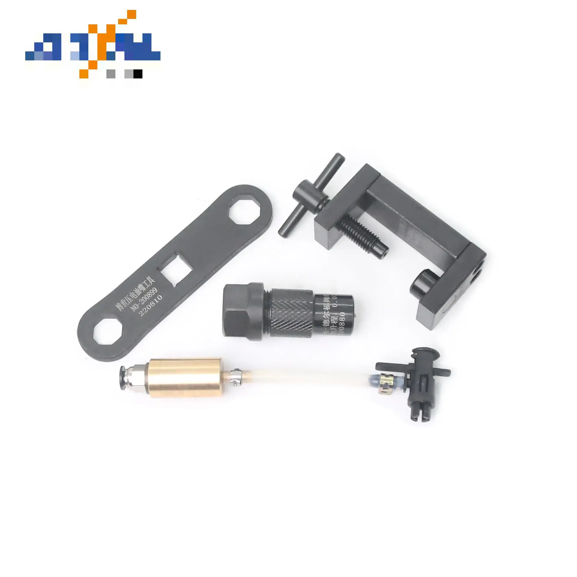 

4pcs Piezo Diesel Common Rail Injector 10bars Check Valve Stroke Measurement Disassembly Repair Tool Kit for Bosch