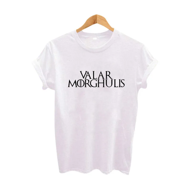Came Of Thrones TV Show T-Shirt Sommer Lustige Frauen Buchstaben Druck T-shirts Harajuku Valar Morghulis T Shirt Übergroßen T-shirts Tops – Detail 4