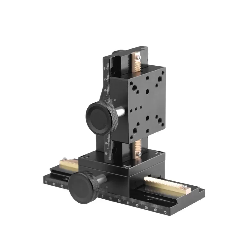 X-axis long stroke platform vertical lift manual displacement fine-tuning optical slide