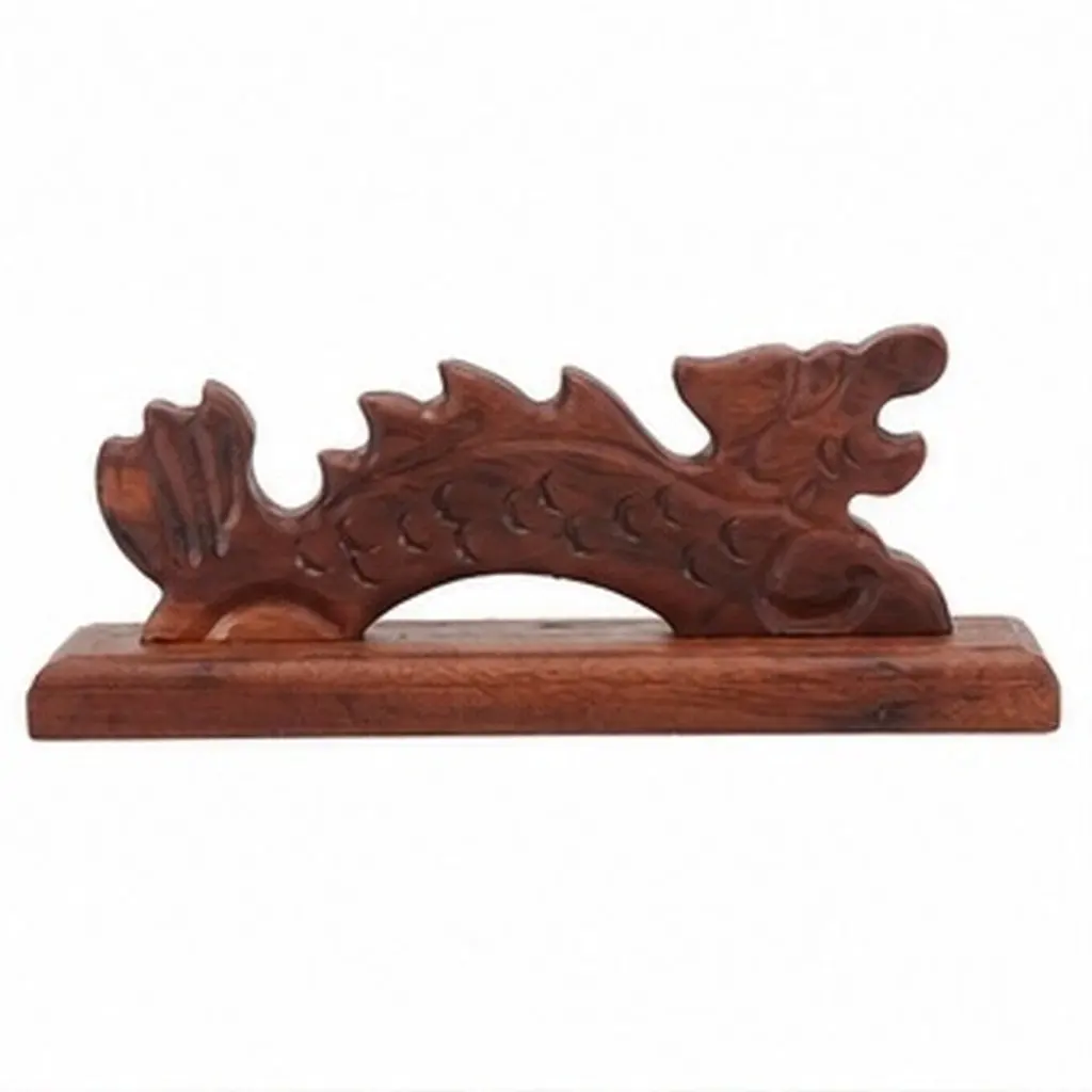 2Pcs Chinese Dragon Design Solid Wood Ink Brush Holder for Calligraphy Painting Sumi Pens Brush Pen Stand Desktop Decor