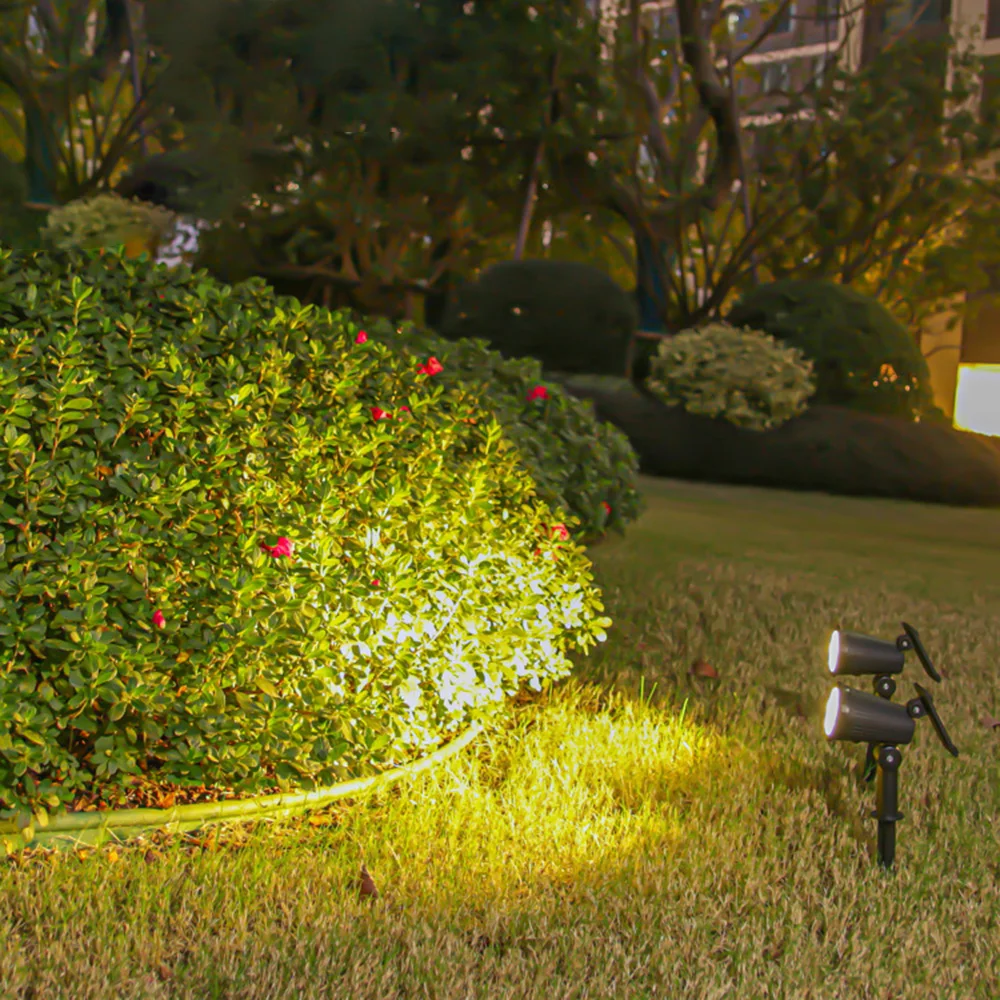 Solar LED Lawn Lamp Adjustable Garden Pathway Light Outdoor Waterproof Garden Light Color Changing Spotlight Yard Landscape Lamp