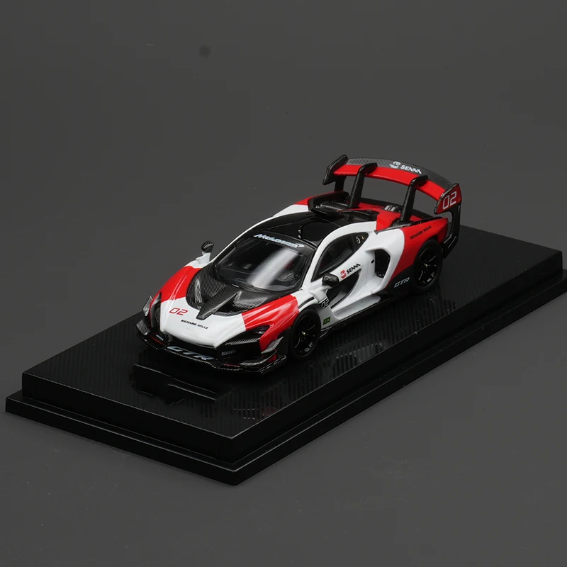 

CM In Stock 1:64 Mclaren Senna GTR White Red Diecast Diorama Car Model Collection Toys