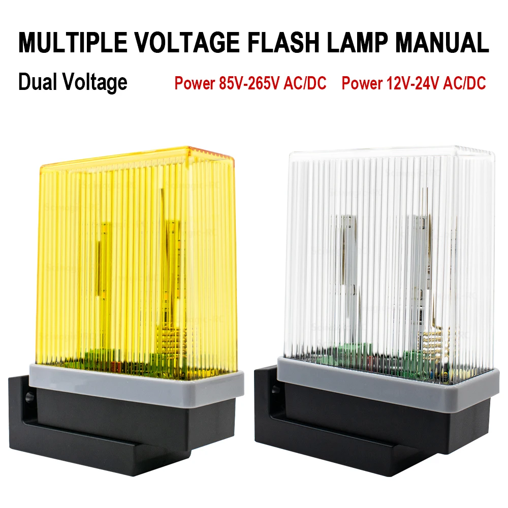 

AC/DC 12V-265V Multiple Voltage Flash Lamp Security Protection Flashing Light Flashing For Gate Light Alarm