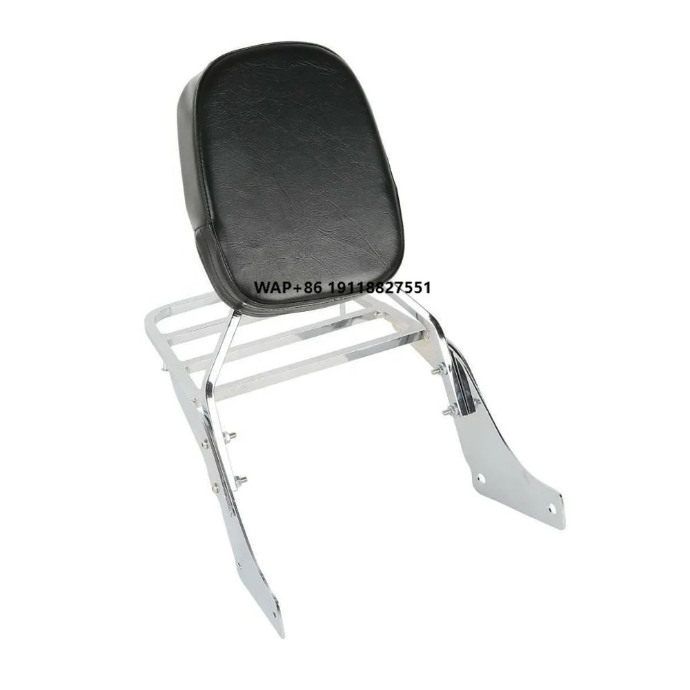 Best Sell  Chrome Steel  Luggage Rack Sissy Bar+Backrest Set for  Shadow SABRE VT1100 All Years
