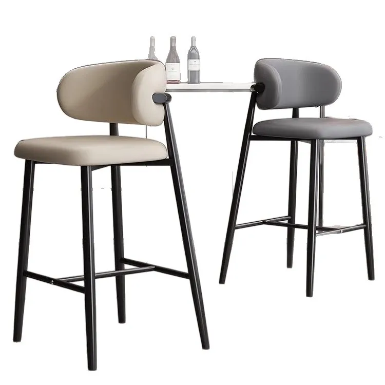 

Bar chair Home high stool Bar stool Island high Simple stool Bar Backrest