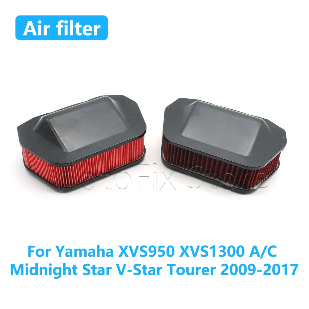 Filtro de ar para motocicleta, limpador de entrada de ar para Yamaha XVS950 XVS1300 Midnight Star XVS 950 XVS 1300 A/C V-Star Tourer 2009-2017 2016