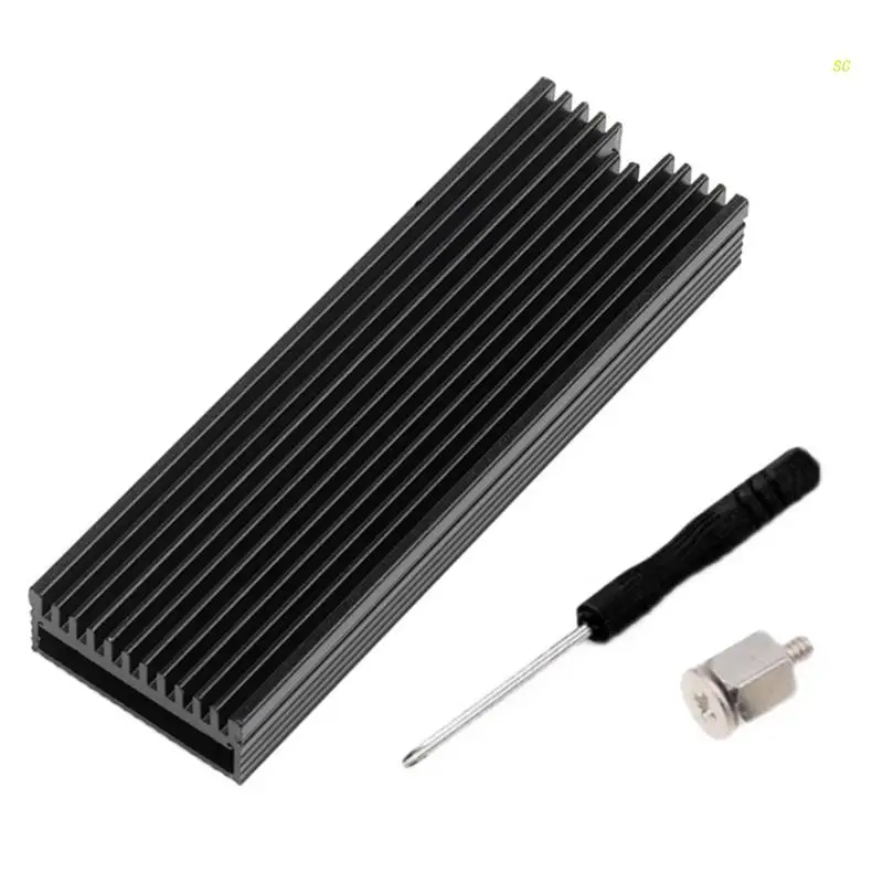 Pendingin M2 Heatsink SSD performa tinggi untuk M2 2280 SSD NVMe Heatsink aluminium dengan peredam panas bantalan termal silikon