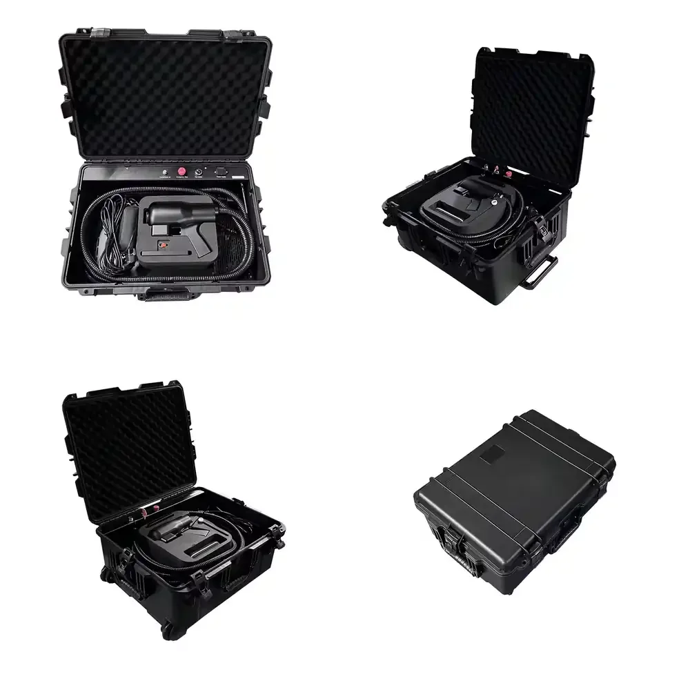 100/200W Eco-Friendly Rust Stone Aluminum Air Cooling Suitcase Pulse Fiber Cleaning Machine