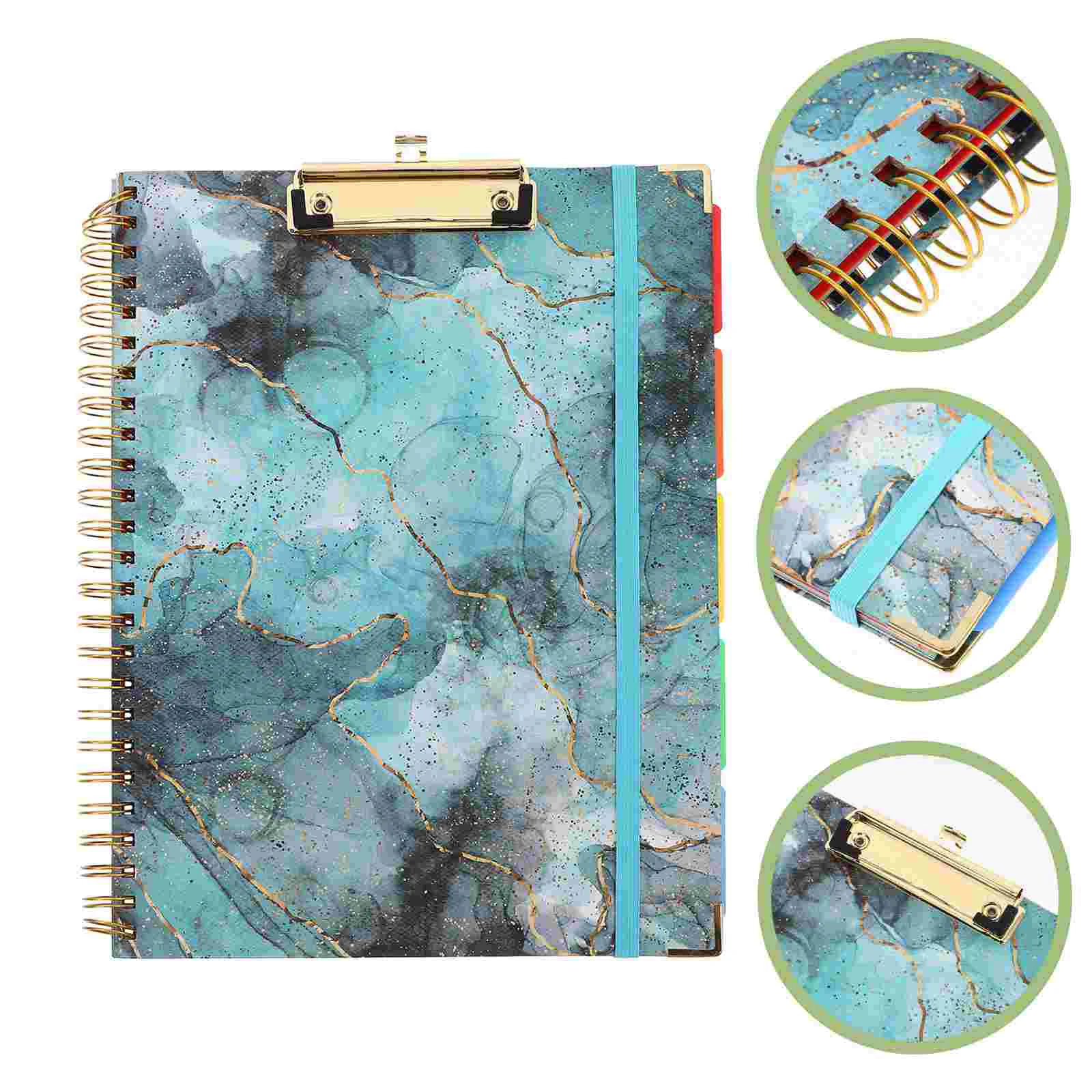 

Portable Multifunction Office Notepad The Notebook Folders 3250X2380X200CM Alloy Paper Clipboards Spiral Folio